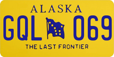 AK license plate GQL069