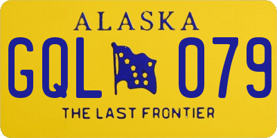 AK license plate GQL079
