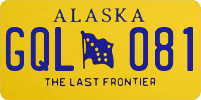 AK license plate GQL081