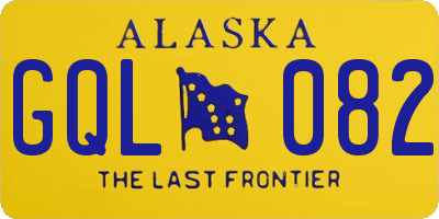 AK license plate GQL082