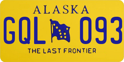AK license plate GQL093