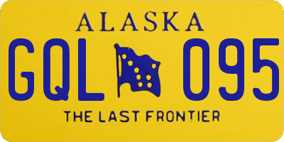 AK license plate GQL095