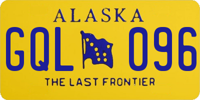 AK license plate GQL096
