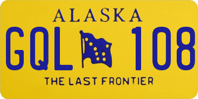AK license plate GQL108