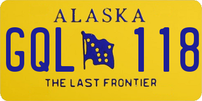 AK license plate GQL118