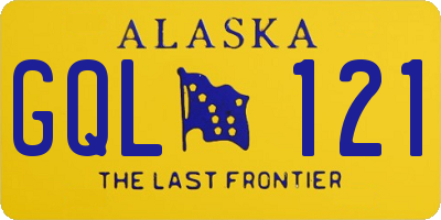 AK license plate GQL121