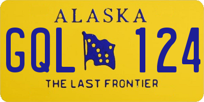 AK license plate GQL124
