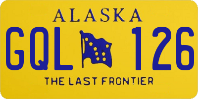AK license plate GQL126