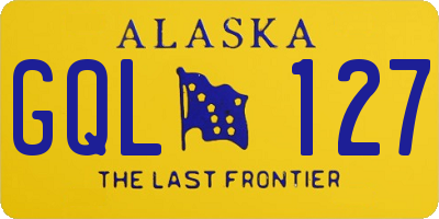 AK license plate GQL127
