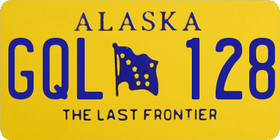 AK license plate GQL128