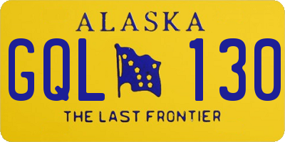 AK license plate GQL130
