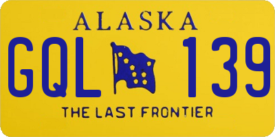 AK license plate GQL139