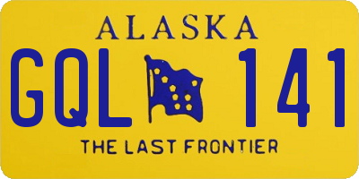 AK license plate GQL141
