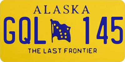 AK license plate GQL145