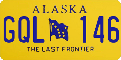AK license plate GQL146