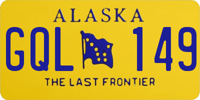 AK license plate GQL149