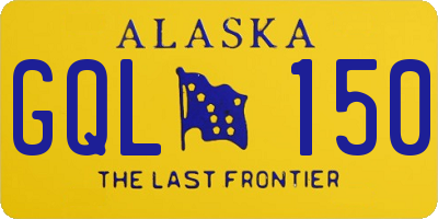 AK license plate GQL150