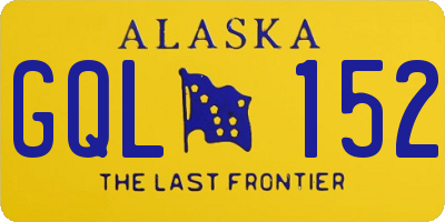 AK license plate GQL152