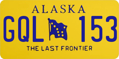 AK license plate GQL153