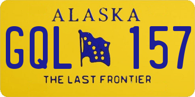 AK license plate GQL157