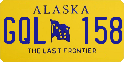 AK license plate GQL158