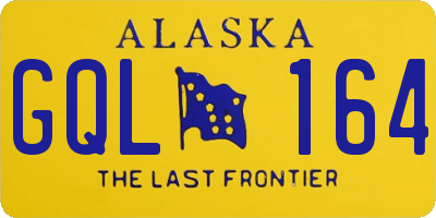 AK license plate GQL164