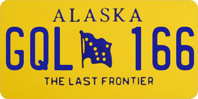 AK license plate GQL166