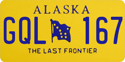 AK license plate GQL167