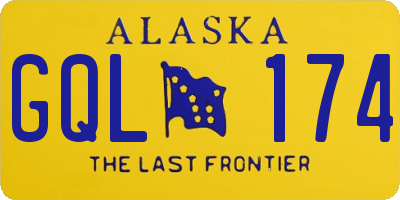 AK license plate GQL174