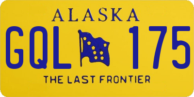 AK license plate GQL175