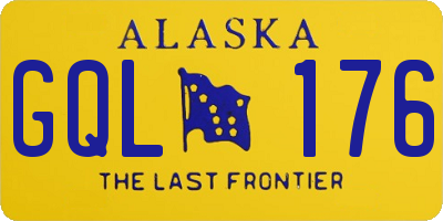 AK license plate GQL176