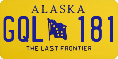 AK license plate GQL181
