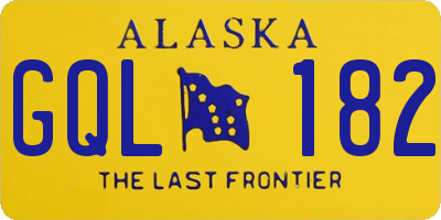 AK license plate GQL182