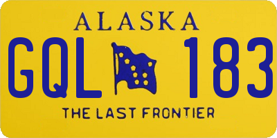 AK license plate GQL183
