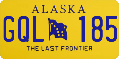 AK license plate GQL185