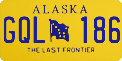 AK license plate GQL186