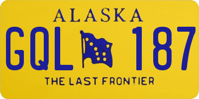 AK license plate GQL187