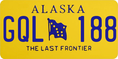 AK license plate GQL188