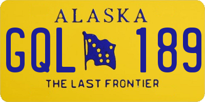 AK license plate GQL189