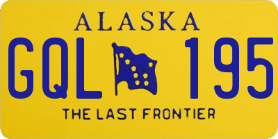 AK license plate GQL195