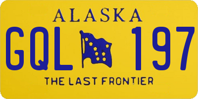 AK license plate GQL197