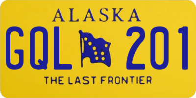 AK license plate GQL201