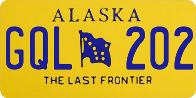 AK license plate GQL202
