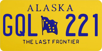 AK license plate GQL221