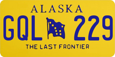 AK license plate GQL229