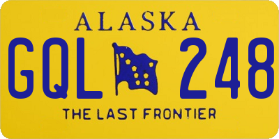 AK license plate GQL248