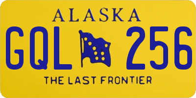 AK license plate GQL256