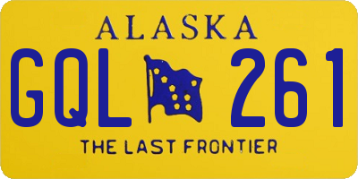 AK license plate GQL261