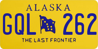 AK license plate GQL262