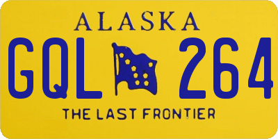 AK license plate GQL264
